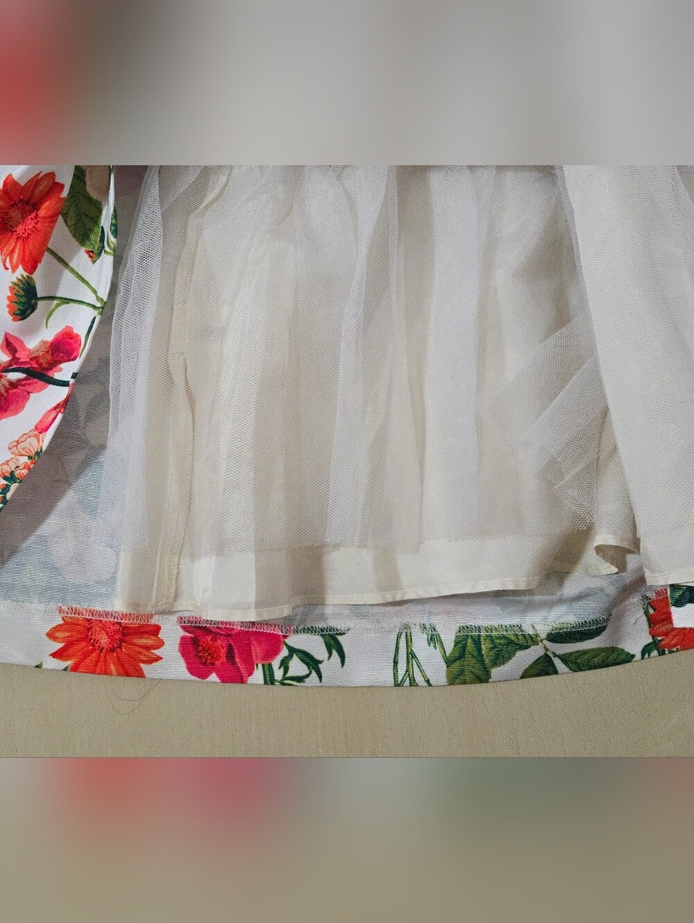 Vintage Eliza J Pleated A-Line Skirt - Botanical - Box Pleats - Tulle - Size 4 - Picture 10 of 12